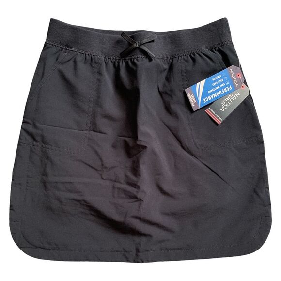 414 Su Navy - Nautica Youth Girl's Easy Care Stretch Knit Waistband School Unifo - Picture 1 of 3